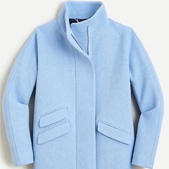 J. Crew Jackets & Blazers - J. Crew Cocoon Stadium Wool Coat Heather Blue NWT